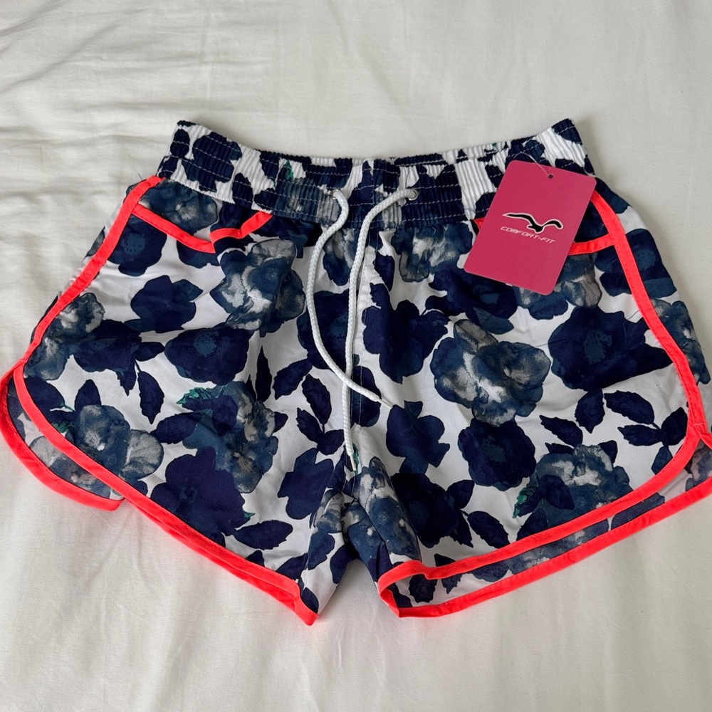 Floral Women's Shorts with Neon Trim BRAND NEW